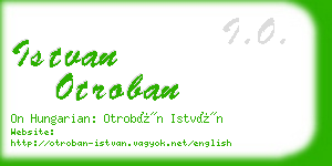 istvan otroban business card